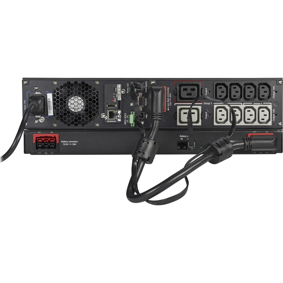 Eaton 9PX 3000VA 2700W 208V Online Double-Conversion UPS - L6-20P, 8 C13, 2 C19 Outlets, Lithium-ion Battery, Cybersecure Network Card Option, 2U Rack/Tower