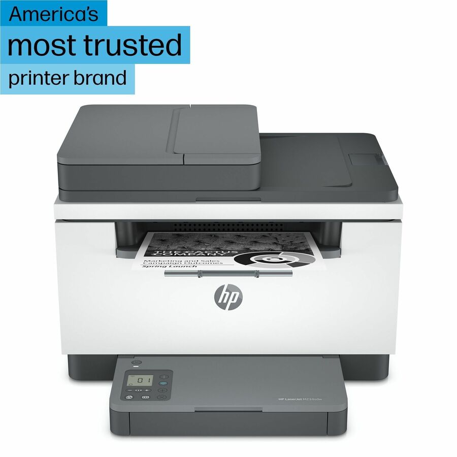 HP LaserJet M234sdw Laser Multifunction Printer-Monochrome-Copier/Scanner-30 ppm Mono Print-600x600 dpi Print-Automatic Duplex Print-20000 Pages-150 sheets Input-Color Flatbed Scanner-600 dpi Optical Scan-Wireless LAN-Apple AirPrint-HP Smart App