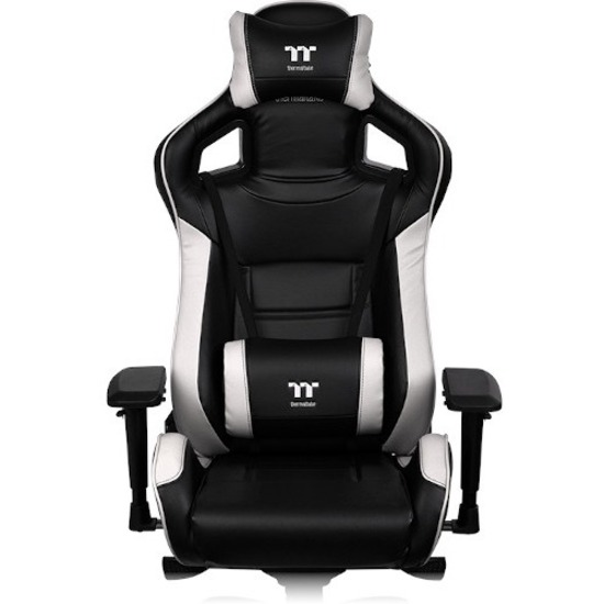 Thermaltake X Fit Black White gaming chair with contoured backrest and high-density padding — alternate view 8