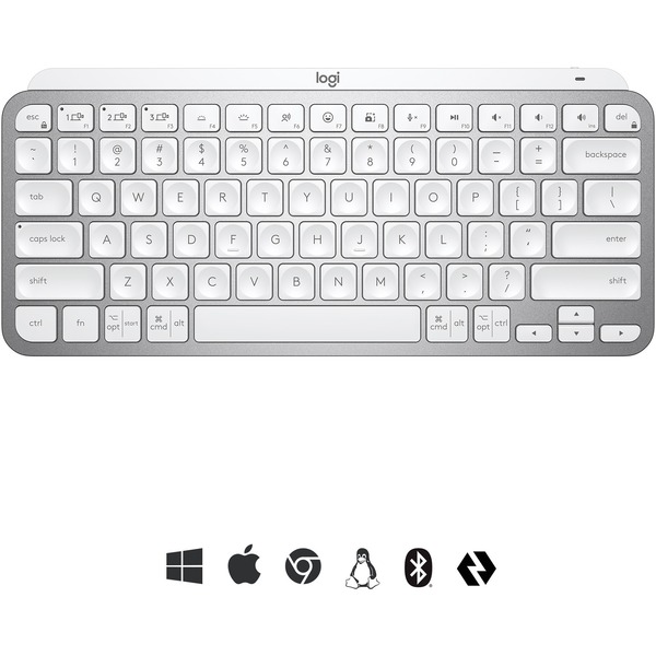 Introducing MX Keys Mini, a smaller, smarter, and mightier minimalist keyboard made for creators in Pale Grey(Open Box)
