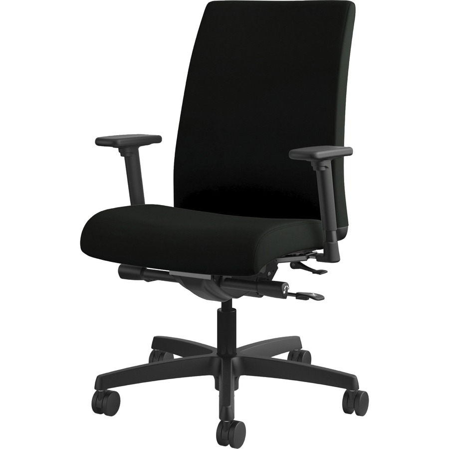 HON Black Vinyl Rolling Office Chairs : 3DUT48 by HON