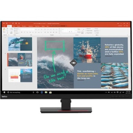 Lenovo ThinkVision P32p-20 32" Class Webcam 4K UHD LCD Monitor - 16:9 - Raven Black