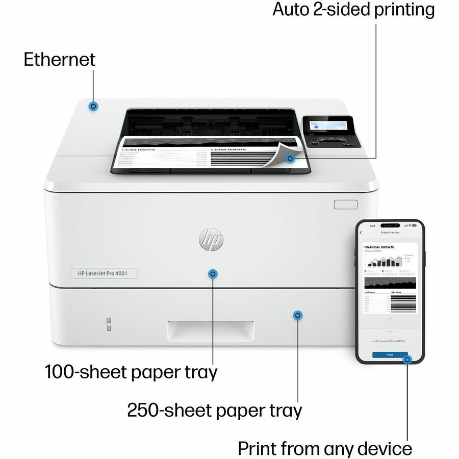 Imprimante LaserJet Pro 4001DN - HP