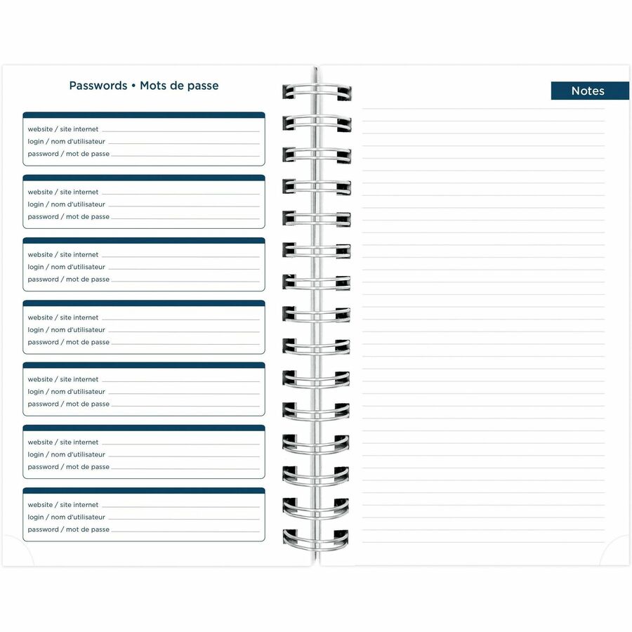 Blueline Academic Daily Planner Spring 2024-2024 - Blue - Bilingual