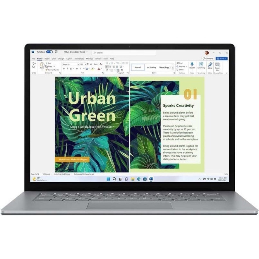 Microsoft Surface Laptop 5 15" Touchscreen Notebook - 2496 x 1664 - Intel Core i7 12th Gen i7-1265U - Intel Evo Platform - 16 GB Total RAM - 512 GB SSD - Platinum