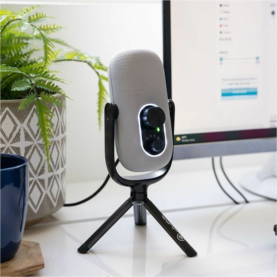 JLab JBuds Talk USB microphone in white for desktop voice communication — alternate view 8
