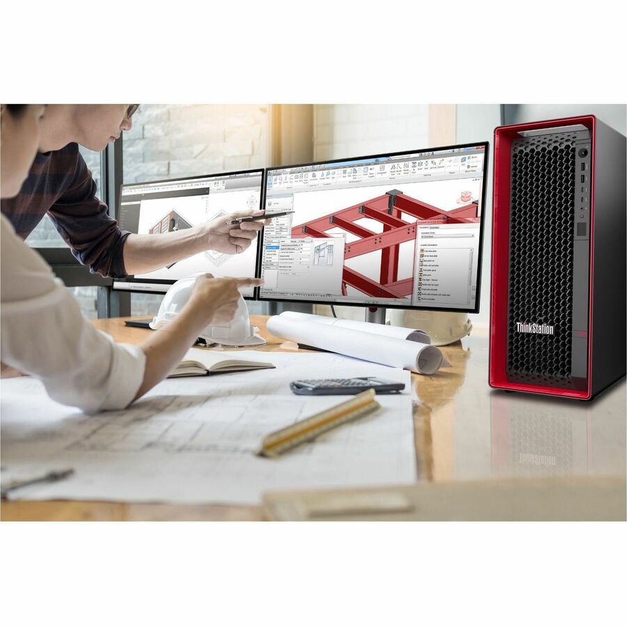 Lenovo ThinkStation P5 30GA007VUS Workstation - 1 Xeon w5-2445 - vPro Technology - 64 GB - 2 TB SSD