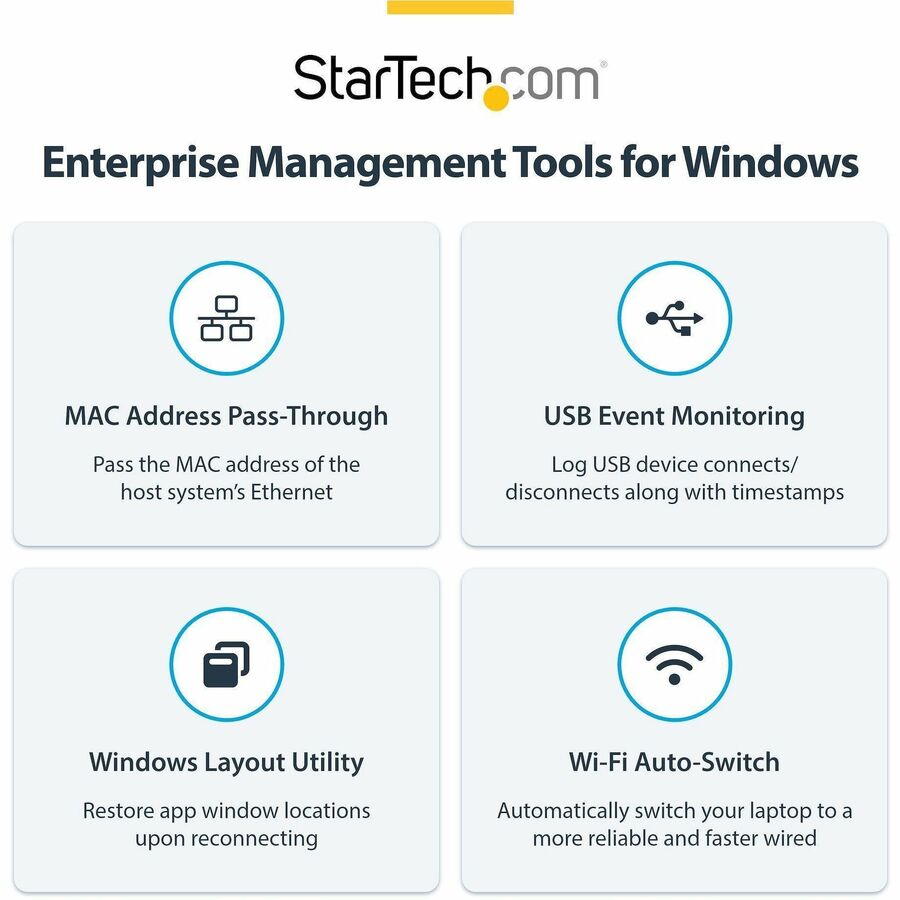 StarTech Universal USB4 & Thunderbolt 4 Docking Station, Quad Display on Windows, Dual Display on MacBook, HDMI DP Dock, 100W Charging