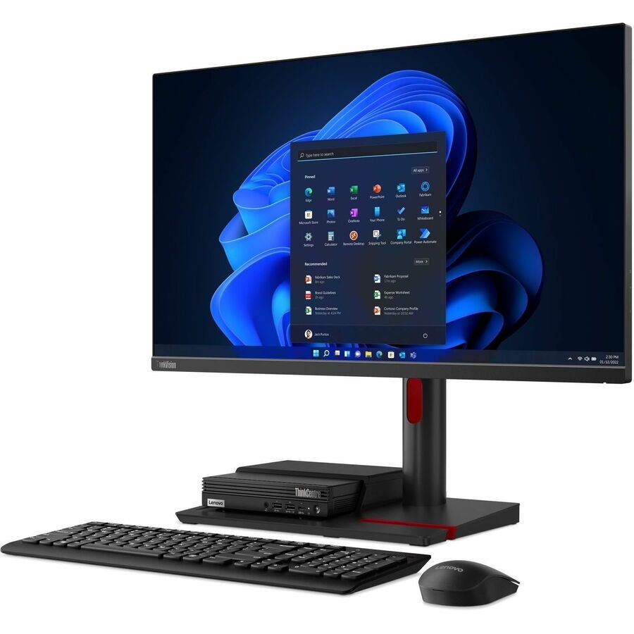 Lenovo - Ordinateur de bureau ThinkCentre M70q Gen 5 12TD001LCA - Intel Core i3 14e g&eacute;n&eacute;ration - 16 Go - 512 G...