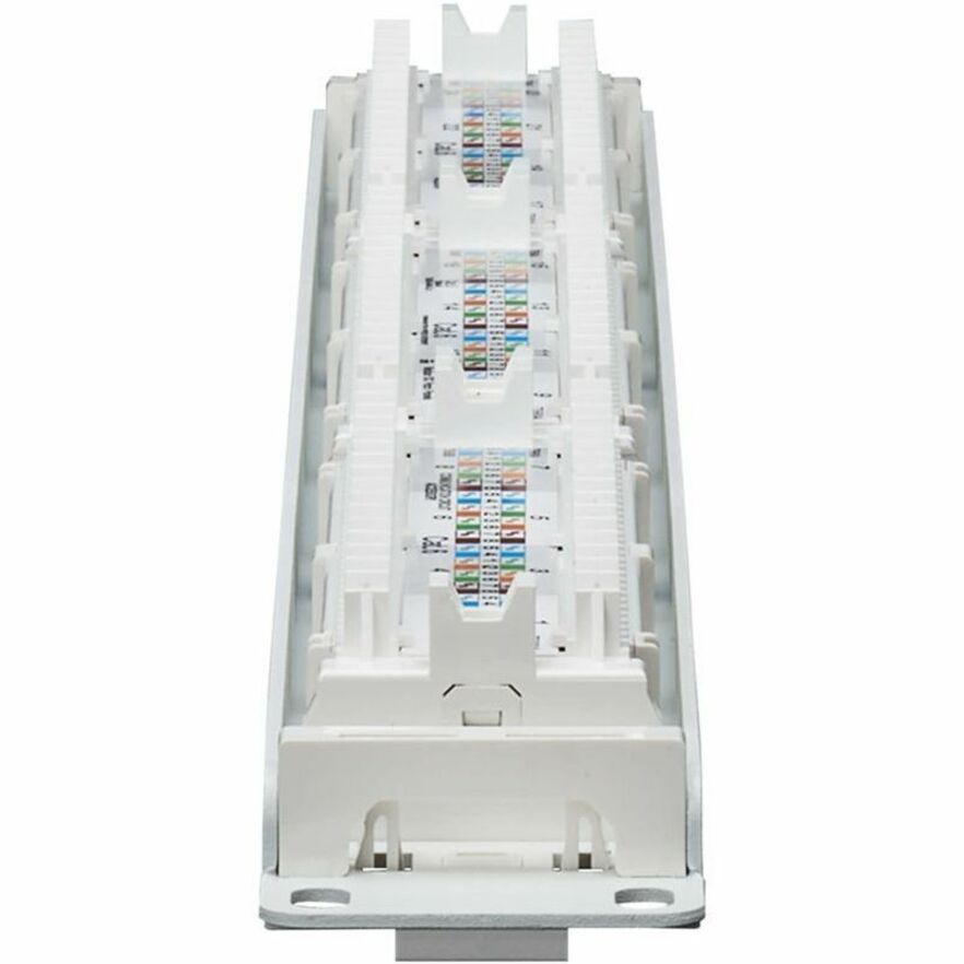 Eaton Tripp Lite Series 24-Port Cat6 Patch Panel - 4PPoE Compliant, 110/Krone, 568A/B, RJ45 Ethernet, 1U Rack-Mount, White, TAA