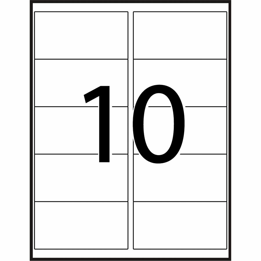 Étiquettes Rectangulaires Imperm&eacute;ables 2" x 4" , adh&eacute;sif permanent, pour imprimantes laser