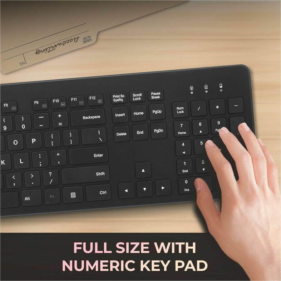 Adesso 2.4Ghz Wireless Scissor Switch Desktop Keyboard