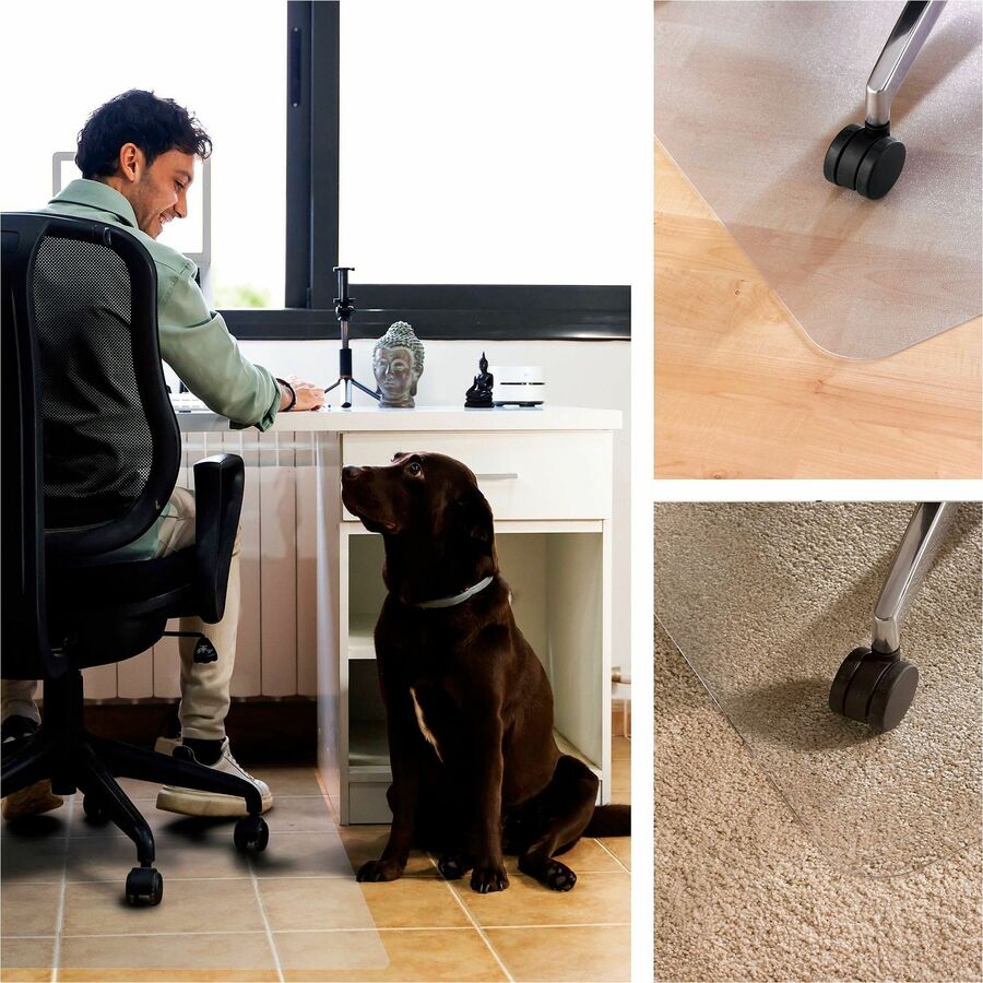 Floortex® Cleartex Unomat Chair Mat - Hard Floor, Commercial, Low Pile, Chair, Carpet - Clear - 1 Each