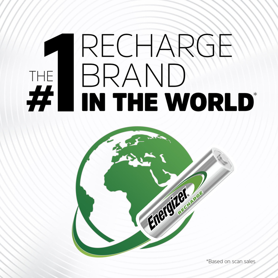  Energizer Rechargeable AA Batteries, Recharge Power