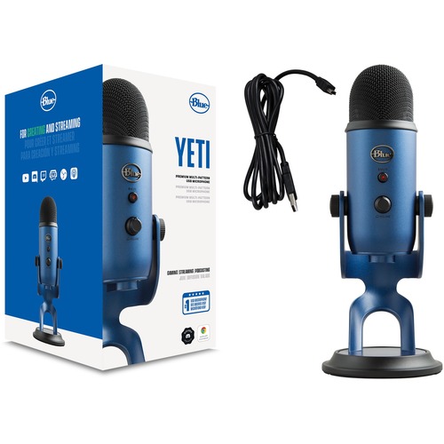 Logitech Blue Yeti Microphone, Stereo, 20 Hz to 20 kHz, Wired