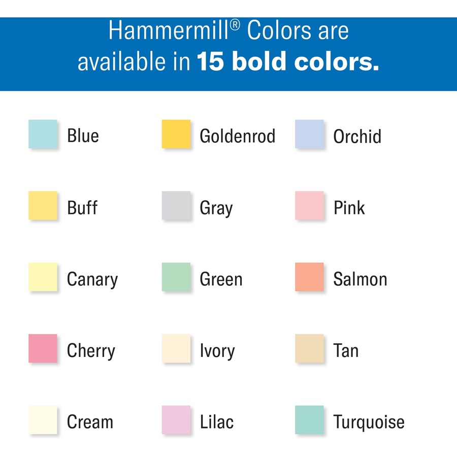 Hammermill Paper for Copy 8.5x11 Laser, Inkjet Colored Paper - Canary -  Recycled - 30% Recycled Content - HAM103341 