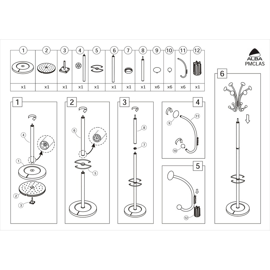 ABAPMCLAS - Classic coat stand is updated in chromed metal. Design includes six rounded coat pegs, six hooks for accessories, an integral umbrella holder and removable water retainer. Coat stand has a heavy base for perfect stability. Stand is made of stainless steel.