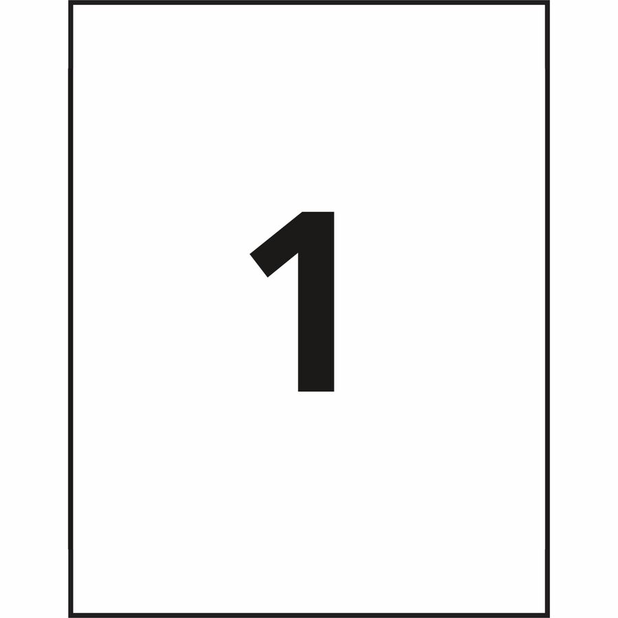 White Rectangle Labels TrueBlock&reg;, 11" x 8-1/2" , Permanent Adhesive, for Laser and Inkjet Printers