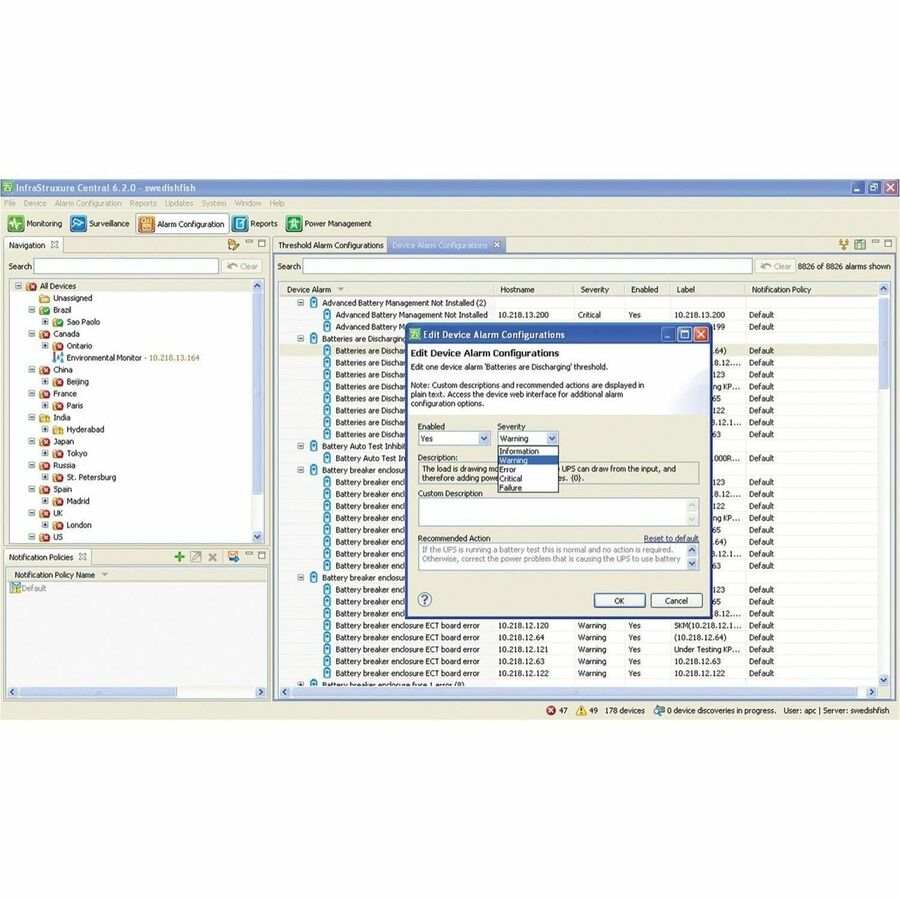 Appliance, EcoStruxure IT Data Center Expert, basic, up to 525 devices, up to 15 surveillance cameras, remote monitoring, management