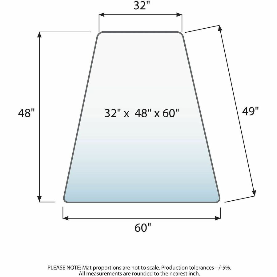 Lorell L-Workstation Medium-pile Chairmat