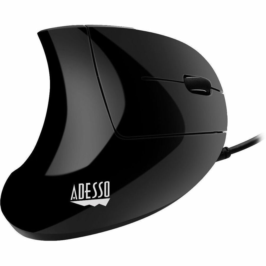 Adesso iMouse Vertical Ergonomic Mouse Black with Blue LED light
