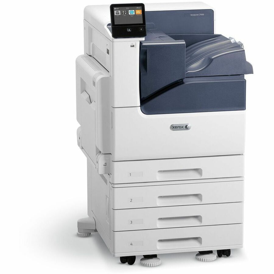 Xerox VersaLink C7000 Single Function Color Printer 35ppm. Duplex, 520 Sheet Standard Tray, 1200x2400 dpi Led, Postscript, 2GB 5 Inch Touch Screen User Interface