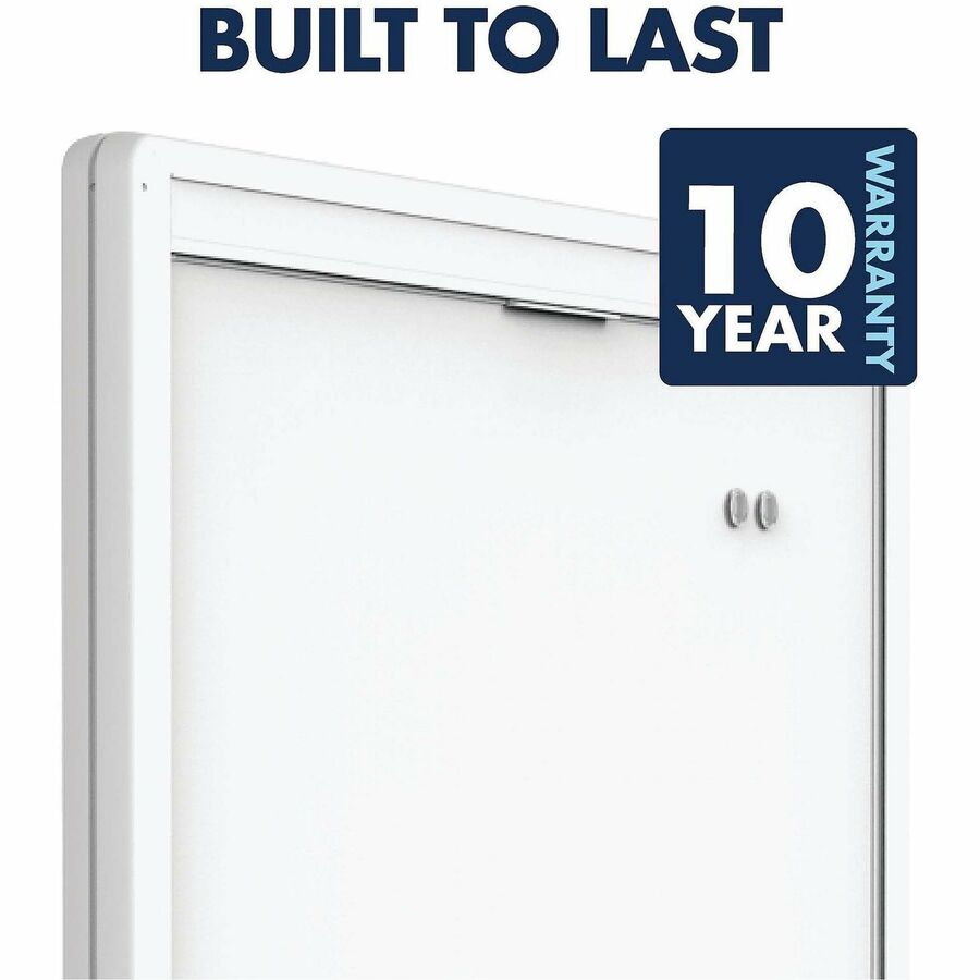 Quartet Motion Dual-Track Mobile Magnetic Dry-Erase Easel - 40" (3.3 ft) Width x 68" (5.7 ft) Height - White Painted Steel Surface - White Aluminum, Aluminum Frame - Rectangle - Horizontal - Magnetic - Assembly Required - 1 Each