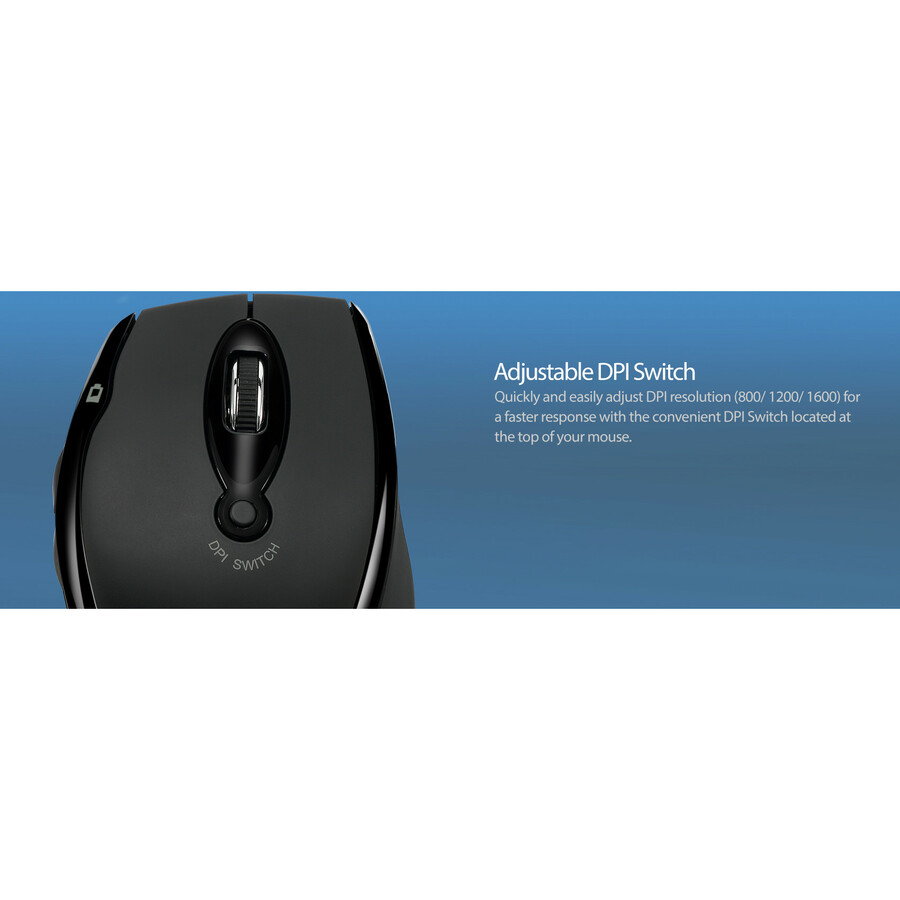 Adesso iMouse M20B - Wireless Ergonomic Optical Mouse