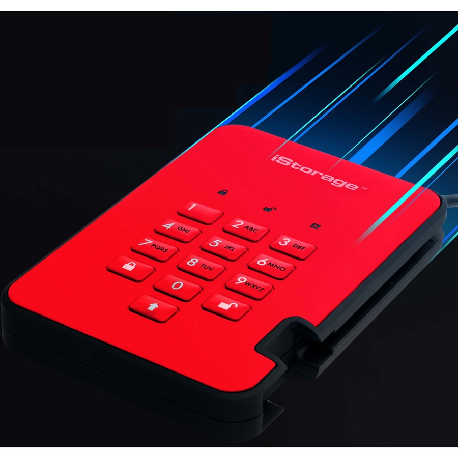 iStorage diskAshur2 SSD 2 TB Secure Portable Solid State Drive | Password protected |Dust/Water Resistant | Hardware encryption. IS-DA2-256-SSD-2000-R