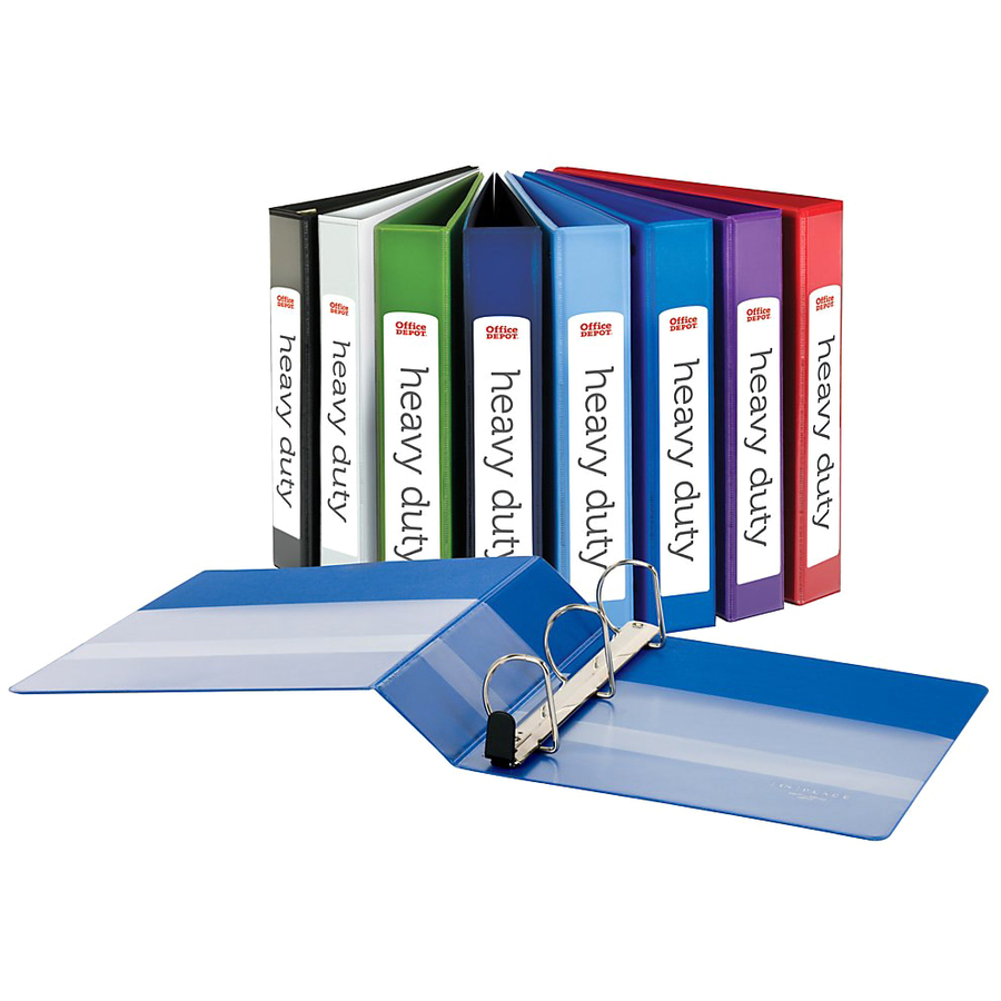 Office Depot HeavyDuty DRing View Binder, 1in Rings, 54 Recycled