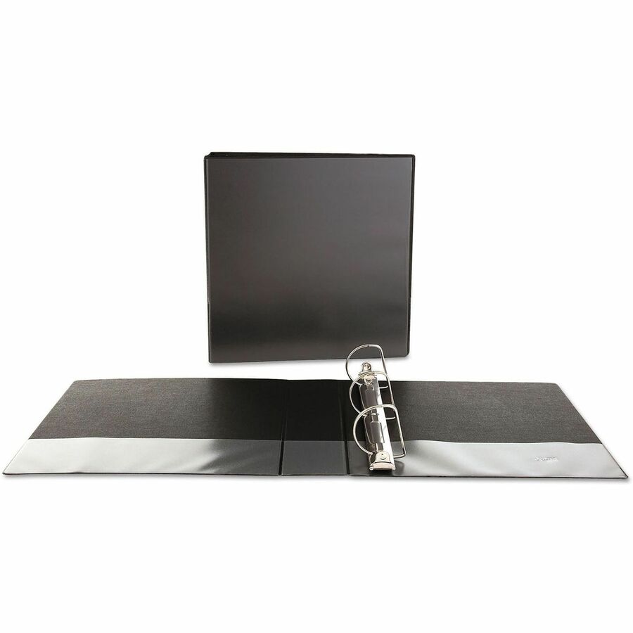 Universal Slant D-Ring View Binder, 3 Rings, 2" Capacity, 11 x 8.5, Black - 2" Binder Capacity - Letter - 8 1/2" x 11" Sheet Size - 500 Sheet Capacity - 3 Ring(s) - Fastener(s): Ring - Pocket(s): 2, Inside Front & Back - Polypropylene - Black - Non-stick 