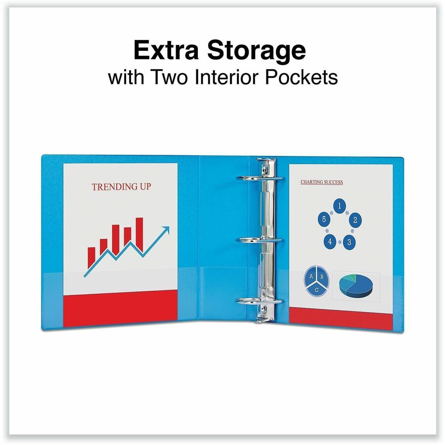 Universal Slant D-Ring View Binder, 3 Rings, 3" Capacity, 11 x 8.5, Light Blue - 3" Binder Capacity - Letter - 8 1/2" x 11" Sheet Size - 600 Sheet Capacity - 3 Ring(s) - Fastener(s): Ring - Pocket(s): 2, Inside Front & Back - Polypropylene - Light Blue - 