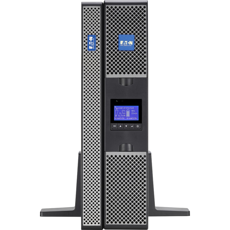 Eaton 9PX 3000VA 2700W 208V Online Double-Conversion UPS - L6-20P, 8 C13, 2 C19 Outlets, Lithium-ion Battery, Cybersecure Network Card Option, 2U Rack/Tower