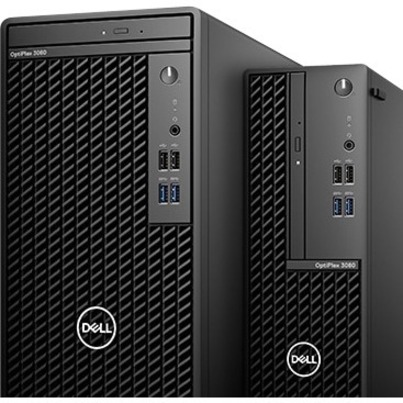 Dell OptiPlex 3000 3080 Desktop Computer - Intel Core i5 10th Gen i5-10505 Hexa-core (6 Core) 3.20 GHz - 8 GB RAM DDR4 SDRAM - 256 GB NVMe M.2 PCI Express M.2 SSD - Mini-tower - Black