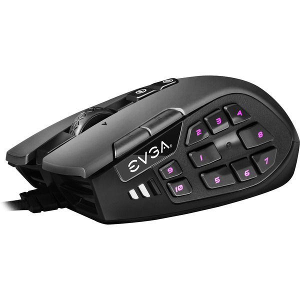 EVGA X15 MMO Gaming Mouse, 8k, Wired, Black Ergonomic