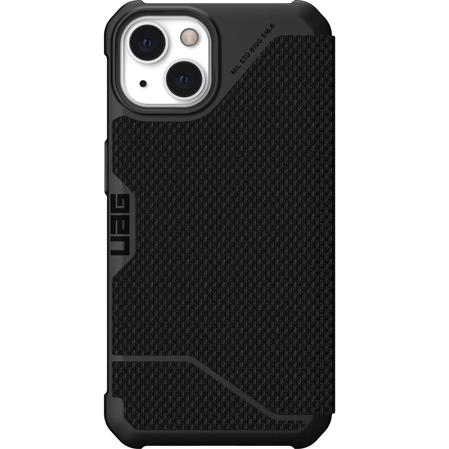 Urban Armor Gear Metropolis Rugged Carrying Case (Folio) Apple iPhone 13 Smartphone - Kevlar Black