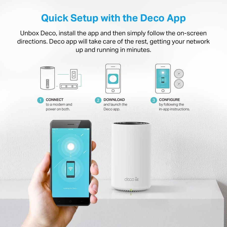 TP-Link Deco AXE5400 Tri-Band WiFi 6E Mesh System (Deco XE75 TP-Link Deco AXE5400 Tri-Band WiFi 6E Mesh System (Deco XE75
