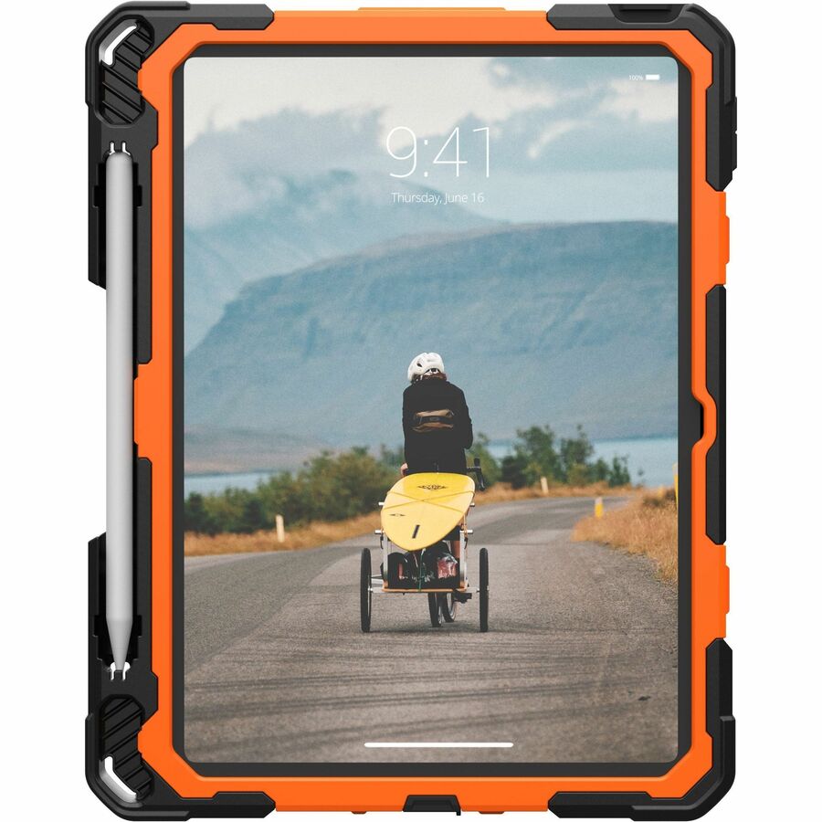 Urban Armor Gear Plasma Rugged Carrying Case for 10.9" Apple iPad (10th Generation) iPad - Black/Orange