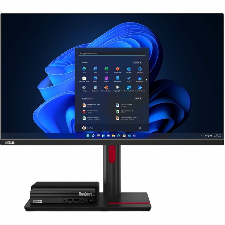 Lenovo - Ordinateur de bureau ThinkCentre M70q Gen 5 12TD001LCA - Intel Core i3 14e g&eacute;n&eacute;ration - 16 Go - 512 G...