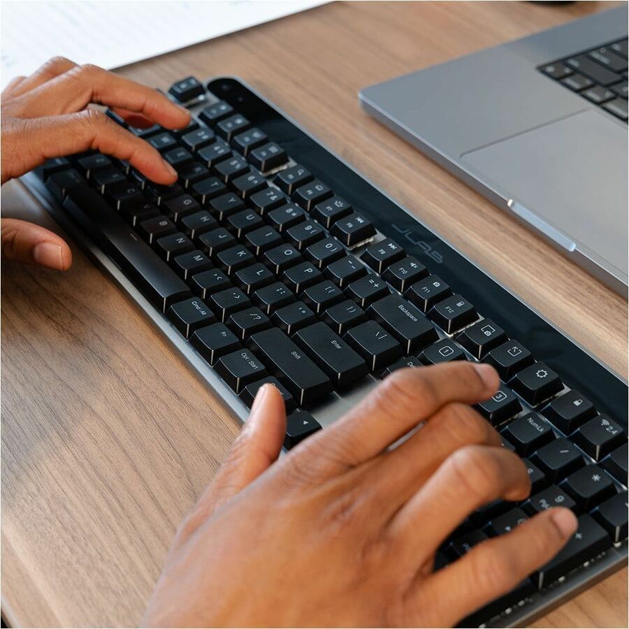 JLab Audio EPIC Mechanical Wireless Keyboard full-size, backlit keys, black — alternate view 9