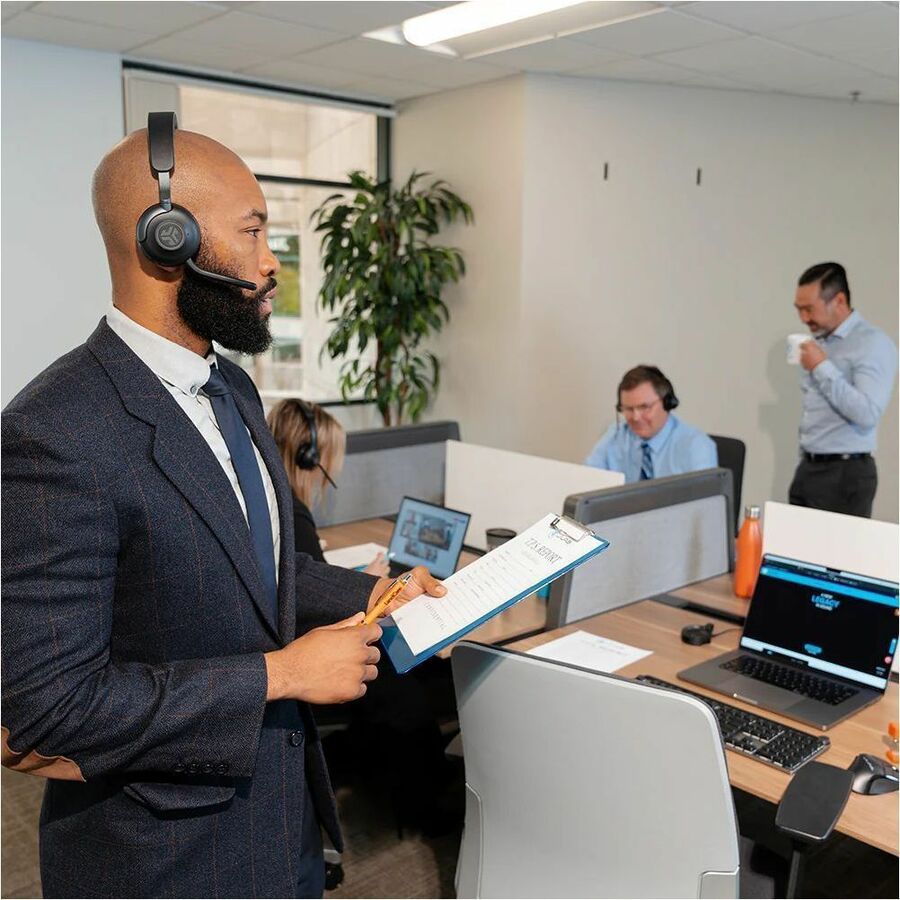 Black JLab Audio EPIC Work wireless headset for professional calls and meetings — alternate view 9
