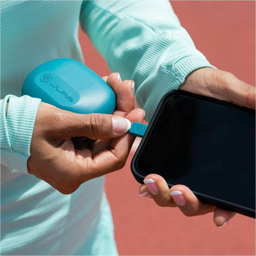 JLab JBuds Sport ANC 4 wireless teal earbuds for sport listening with active noise cancellation — alternate view 9