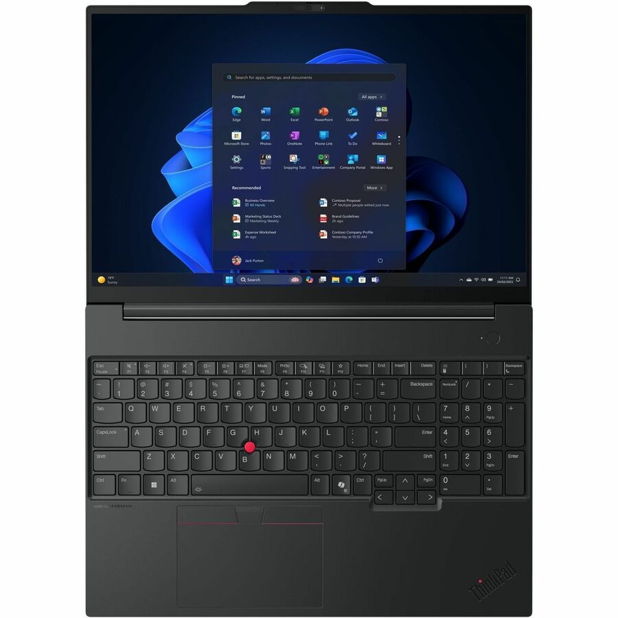 Lenovo ThinkPad E16 Gen 3 21SR0035US 16" Notebook - WUXGA - 60 Hz - Intel Core Ultra 5 225U - 16 GB - 256 GB SSD - English Keyboard - Black