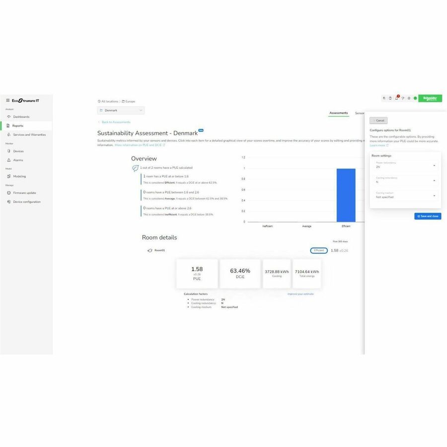 Subscription, Ecostruxure IT Expert, 3 years, 100 nodes, Digital, Remote monitoring and management of Data Centers.