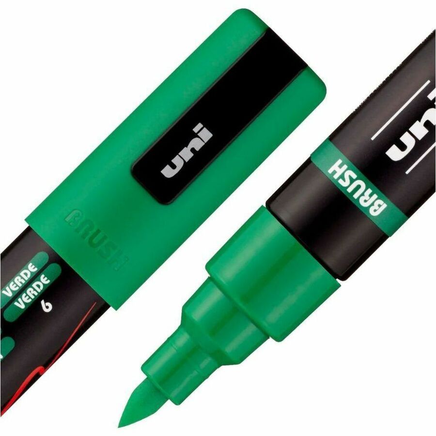 uni&reg; POSCA PC-5BR, Water-Based Brush Tip Paint Markers (8 Pack)