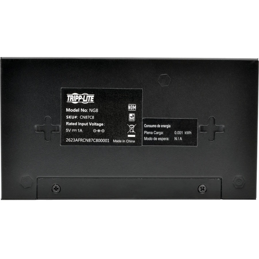 Tripp Lite by Eaton 8-Port 10/100/1000 Mbps Desktop Gigabit Ethernet Unmanaged Switch Metal Housing