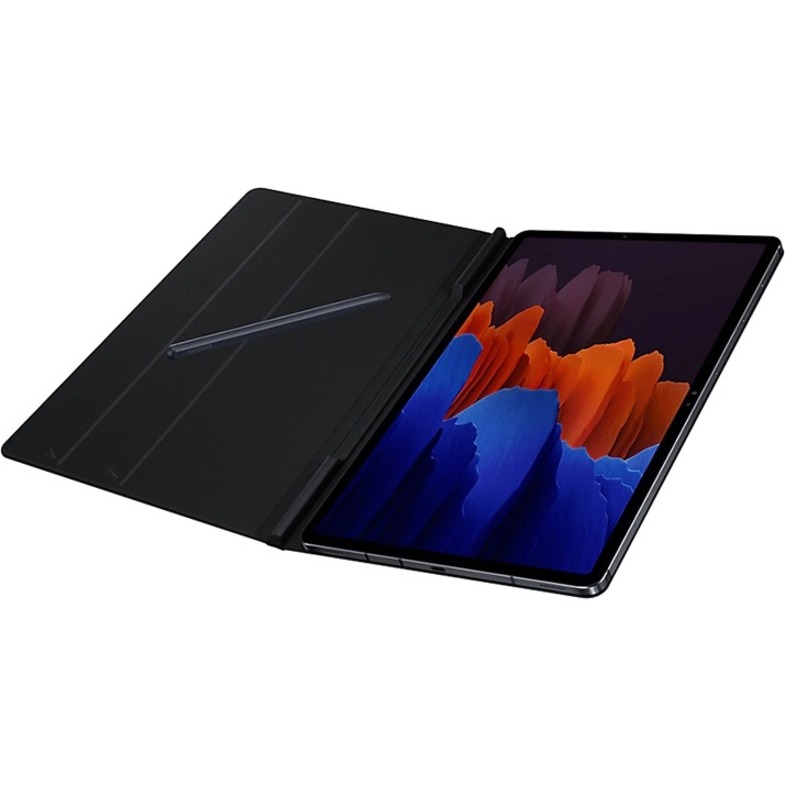 Samsung Book Cover Carrying Case (Book Fold) Samsung Galaxy Tab S7+, Galaxy Tab S7, Galaxy Tab S8 Tablet - Mystic Black