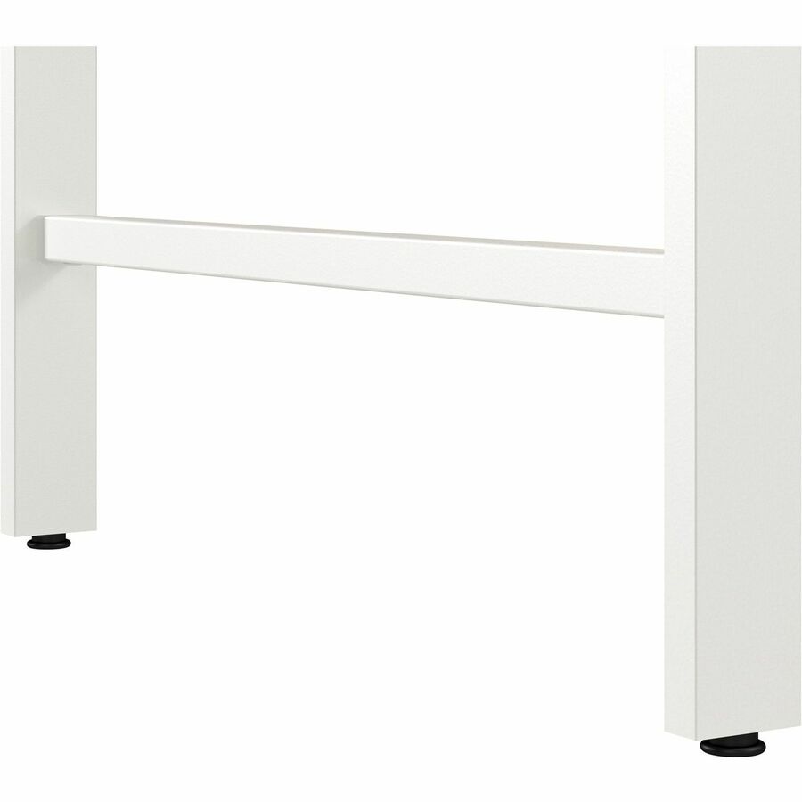 Picture of Hustle Large Storage Cabinet, 48H x 59W x 30D, White/Natural Elm Melamine, 1 Adj Shelf, Grommet w/AC & USB, EA