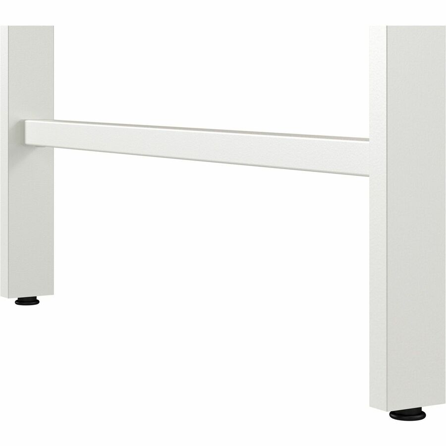 Picture of Hustle Large Storage Cabinet, 48H x 59W x 30D, White/Platinum Gray Melamine, 1 Adj Shelf, Grommet w/AC & USB, EA