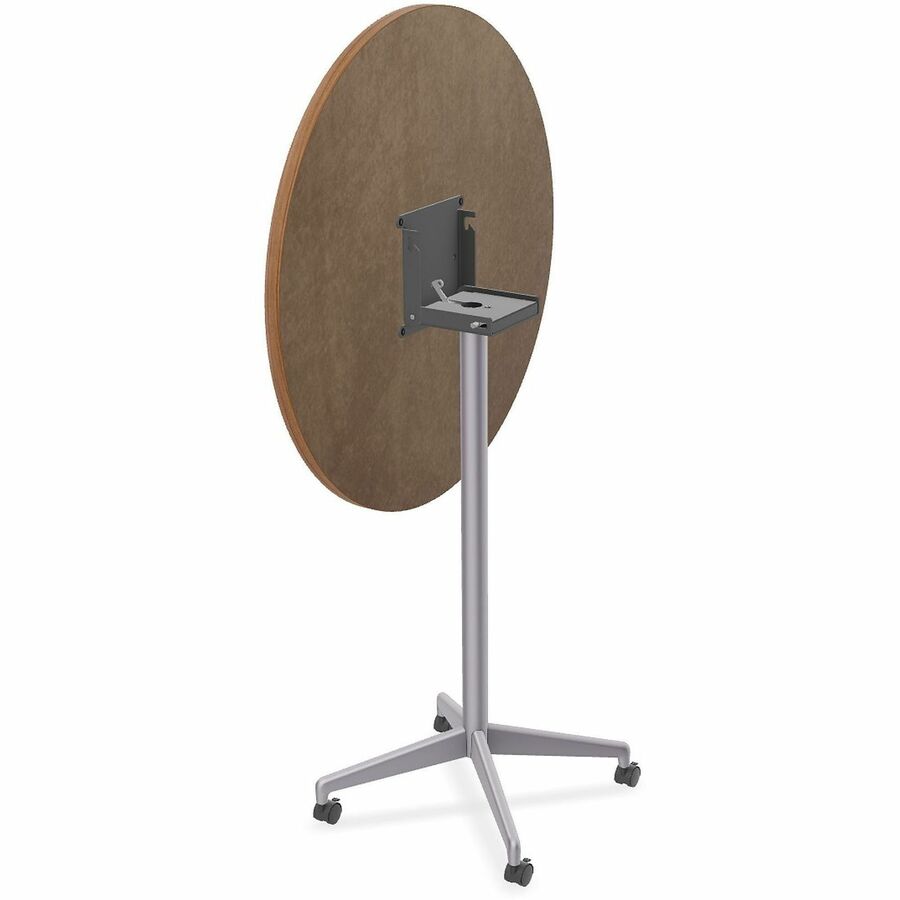Picture of Zia Flip Table, 42 Round x 42, Nesting Castors, Laminate, Walnut, 1 EA